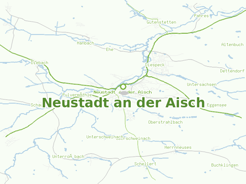 Karte von Neustadt an der Aisch
