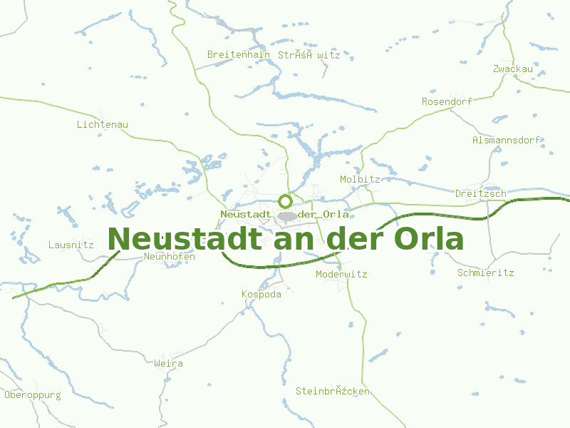 Karte von Neustadt an der Orla