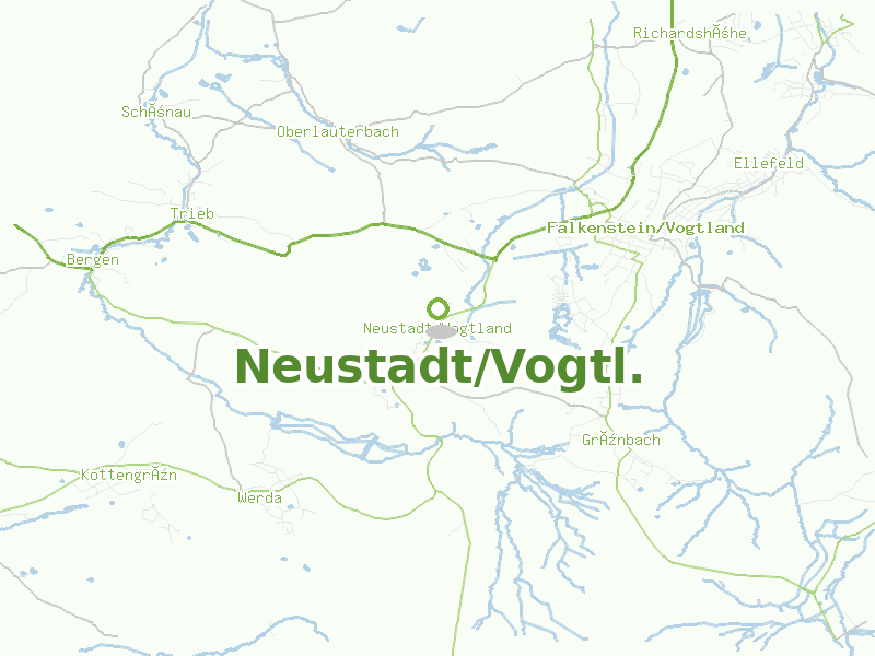 Karte von Neustadt/Vogtl.