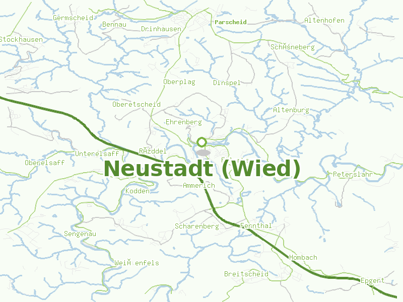 Karte von Neustadt (Wied)