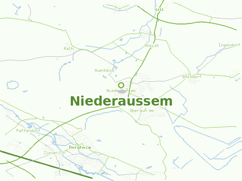 Karte von Niederaussem