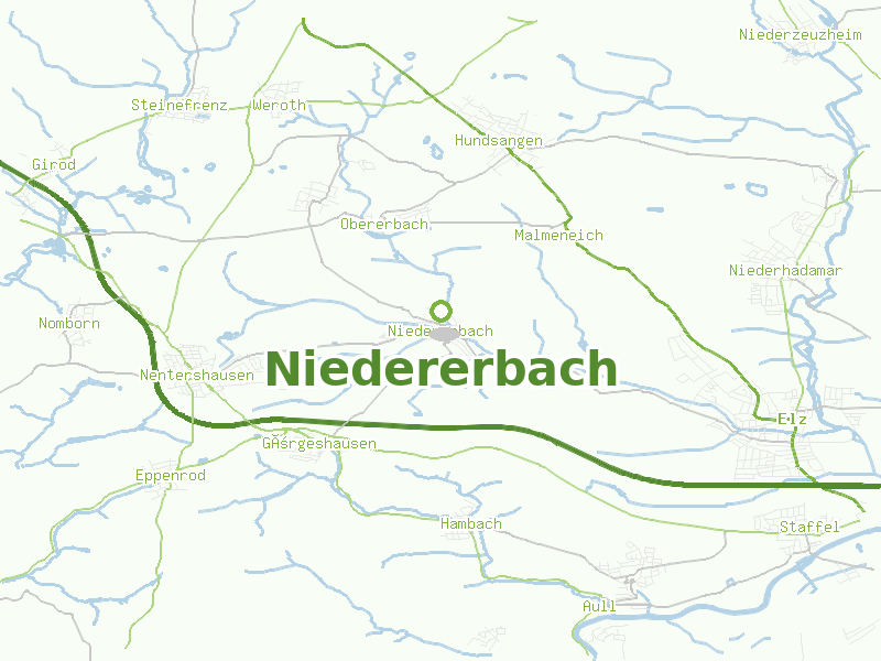 Karte von Niedererbach