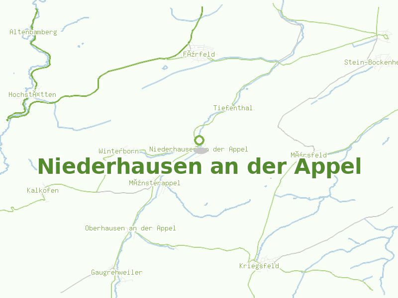 Karte von Niederhausen an der Appel