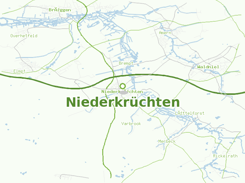 Karte von Niederkrüchten