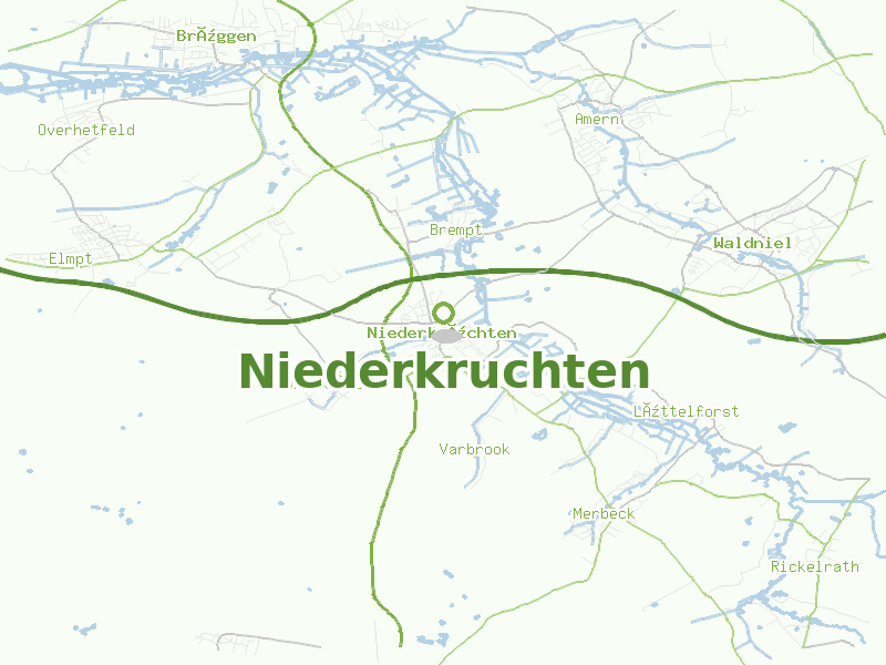 Karte von Niederkruchten