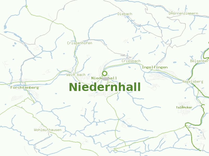 Karte von Niedernhall