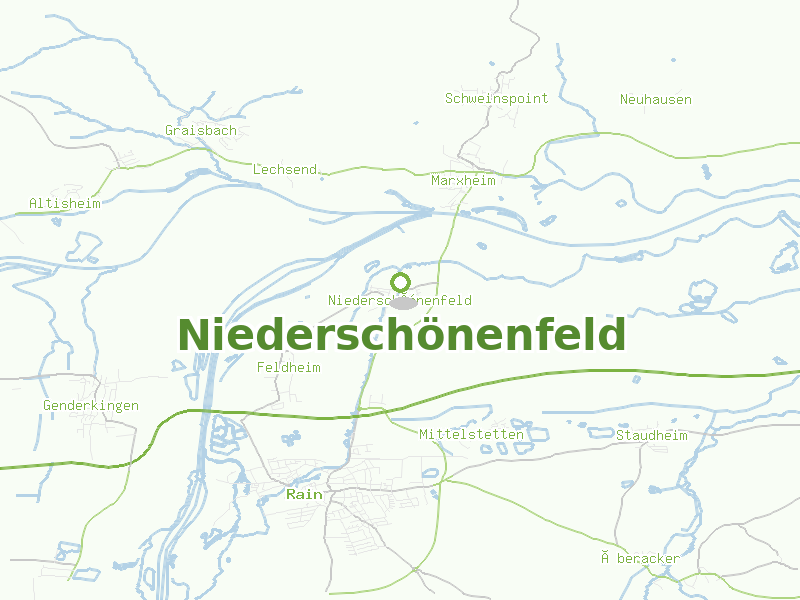 Karte von Niederschönenfeld