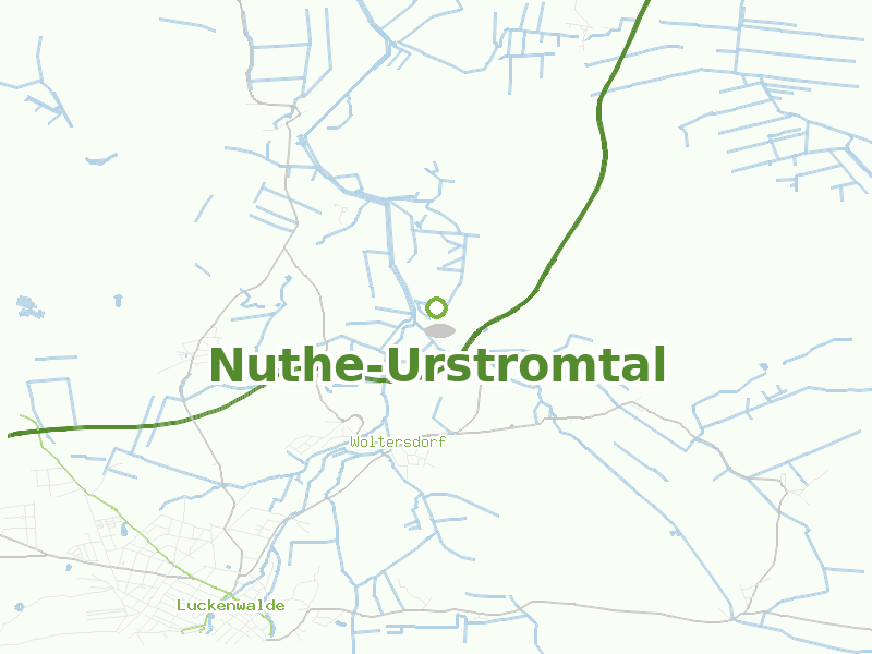 Karte von Nuthe-Urstromtal