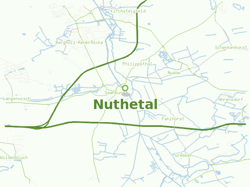 Karte von Nuthetal