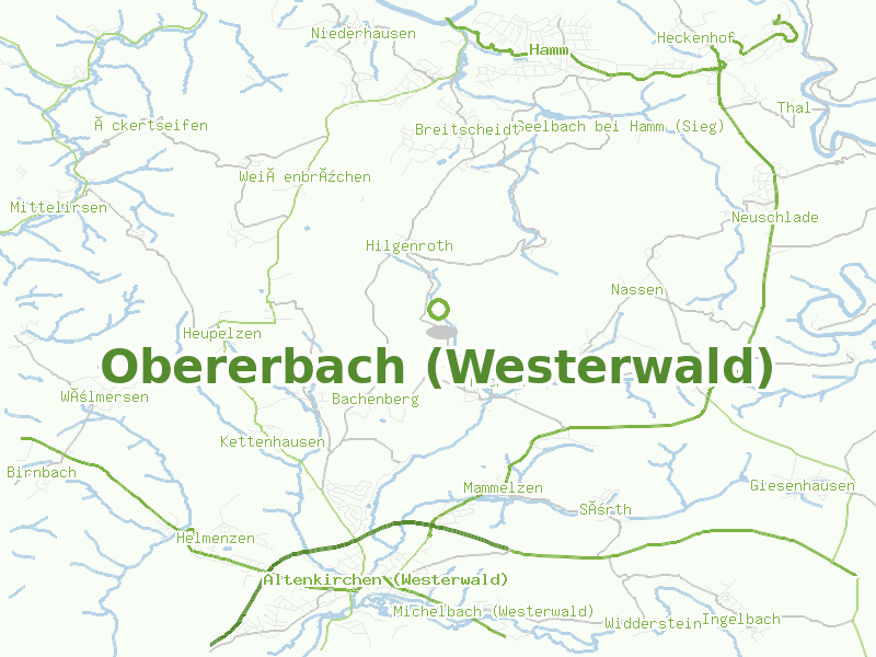 Karte von Obererbach (Westerwald)