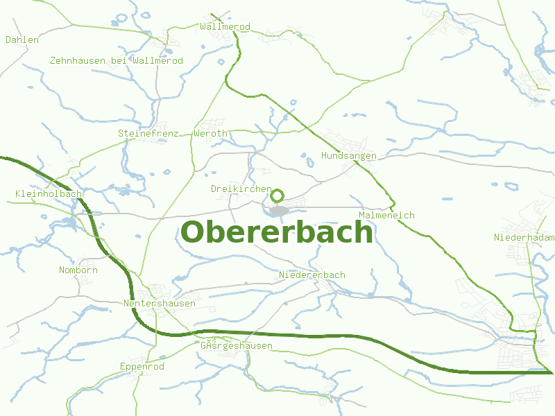 Karte von Obererbach