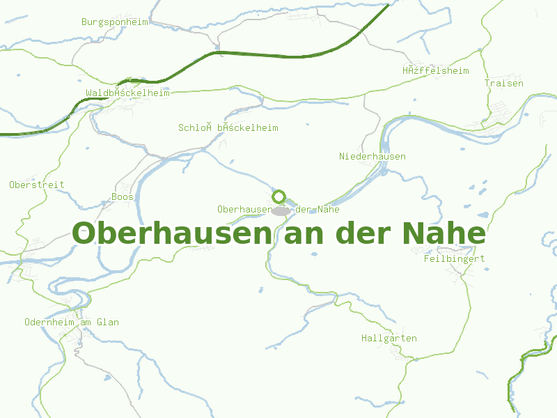 Karte von Oberhausen an der Nahe