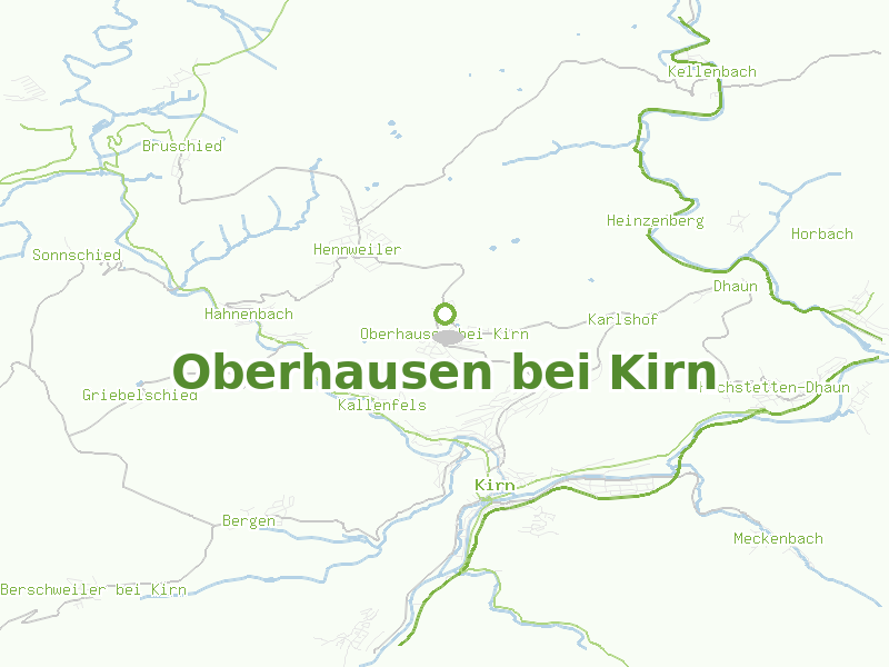 Karte von Oberhausen bei Kirn