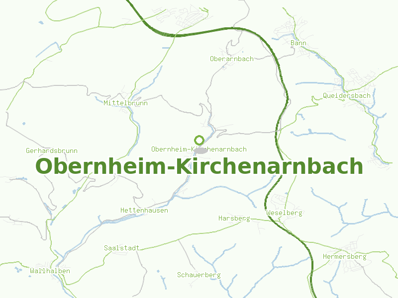 Karte von Obernheim-Kirchenarnbach