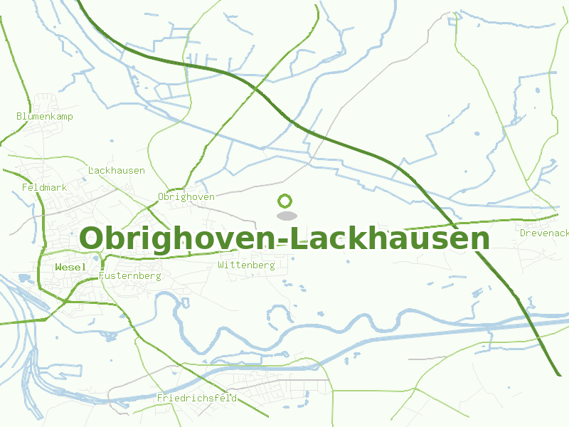 Karte von Obrighoven-Lackhausen
