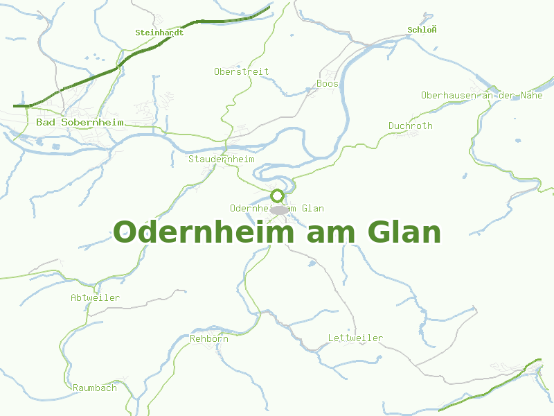 Karte von Odernheim am Glan