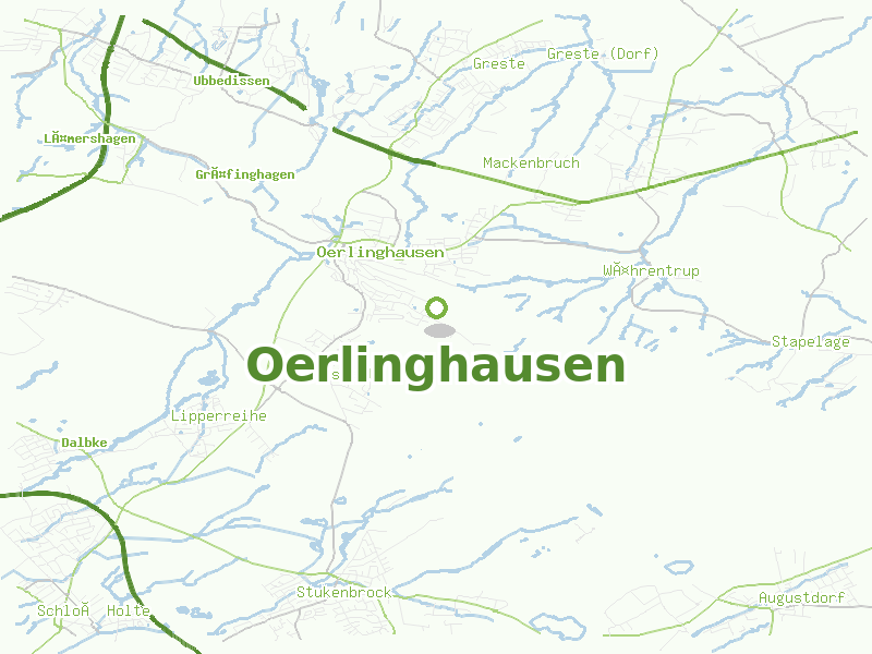 Karte von Oerlinghausen