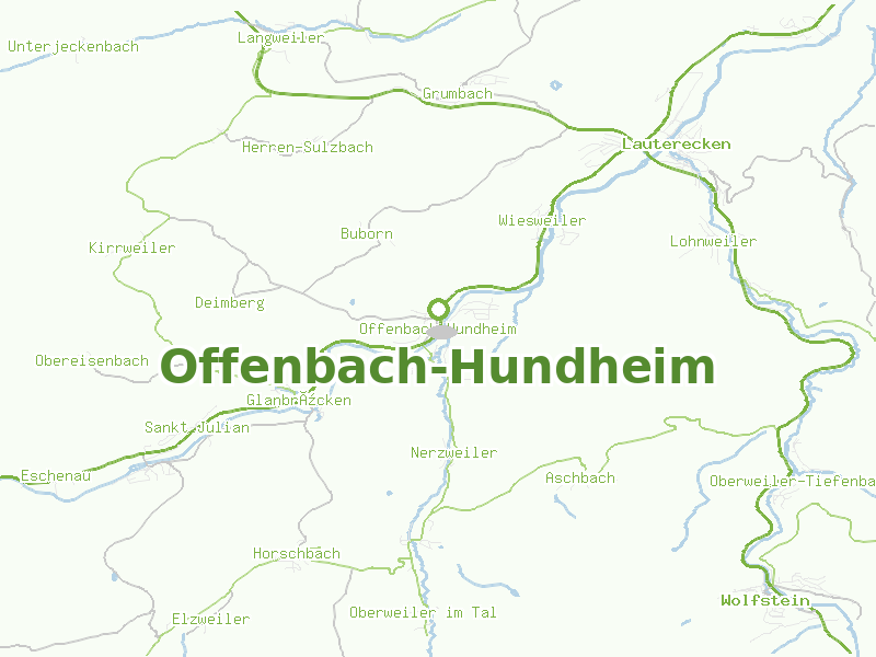 Karte von Offenbach-Hundheim