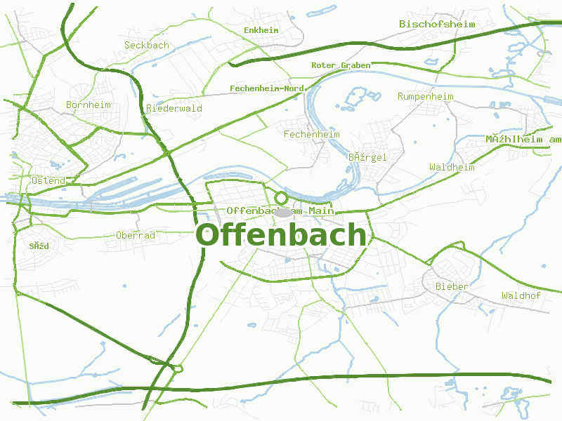 Karte von Offenbach