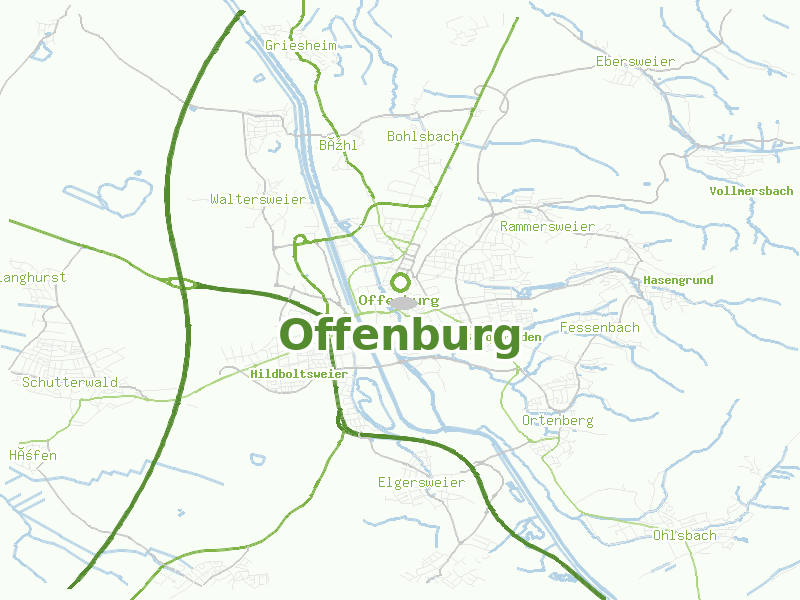 Karte von Offenburg