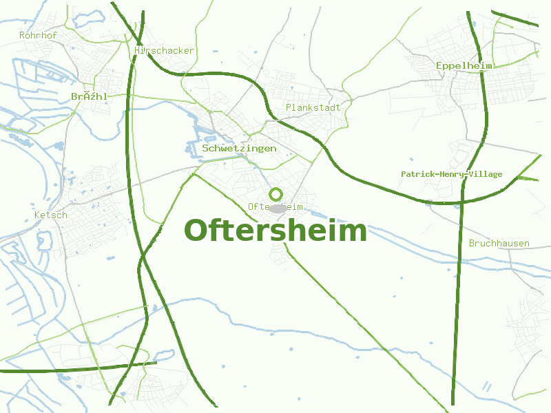 Karte von Oftersheim
