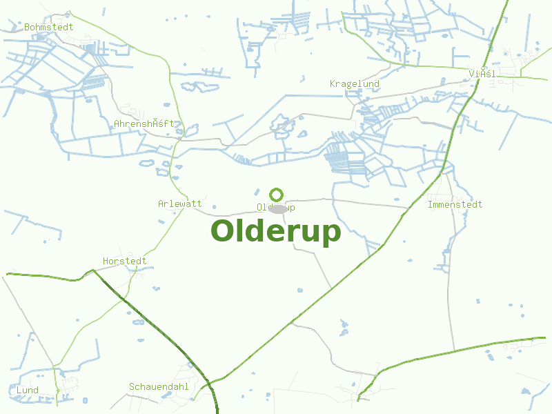 Karte von Olderup