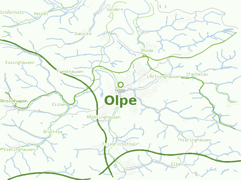Karte von Olpe