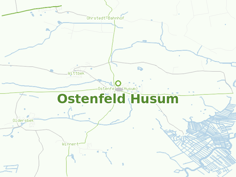 Karte von Ostenfeld Husum