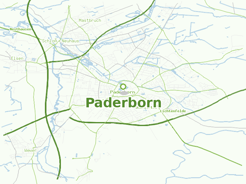 Karte von Paderborn