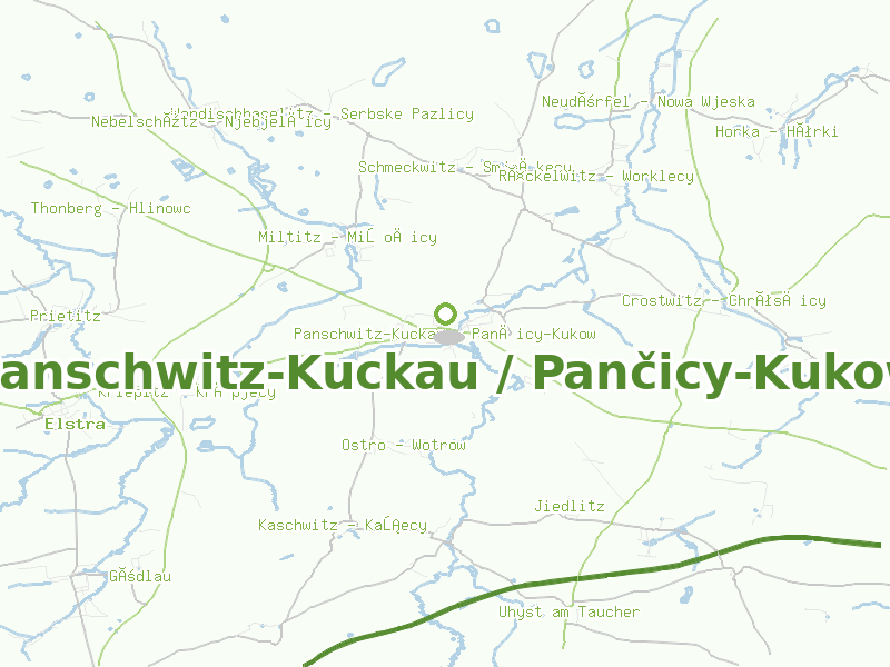 Karte von Panschwitz-Kuckau / Pančicy-Kukow