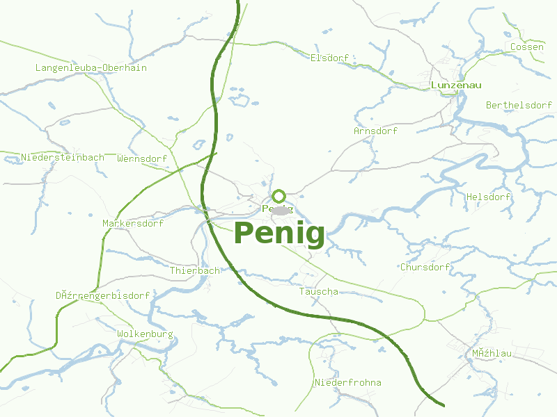 Karte von Penig