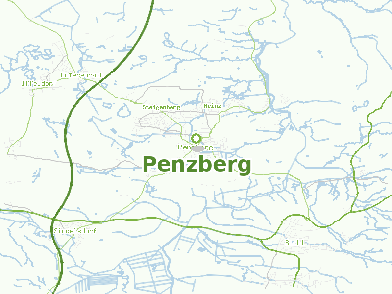 Karte von Penzberg