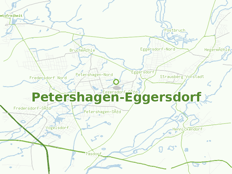 Karte von Petershagen-Eggersdorf