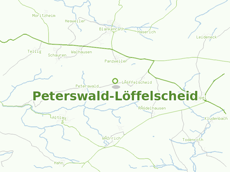 Karte von Peterswald-Löffelscheid