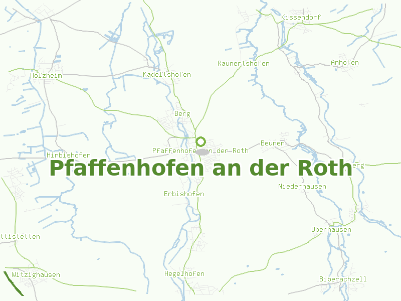 Karte von Pfaffenhofen an der Roth