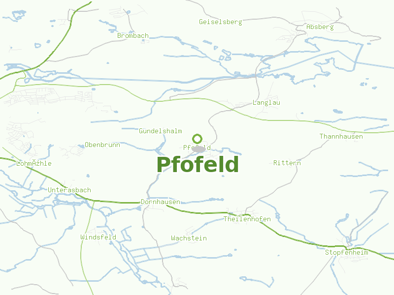 Karte von Pfofeld