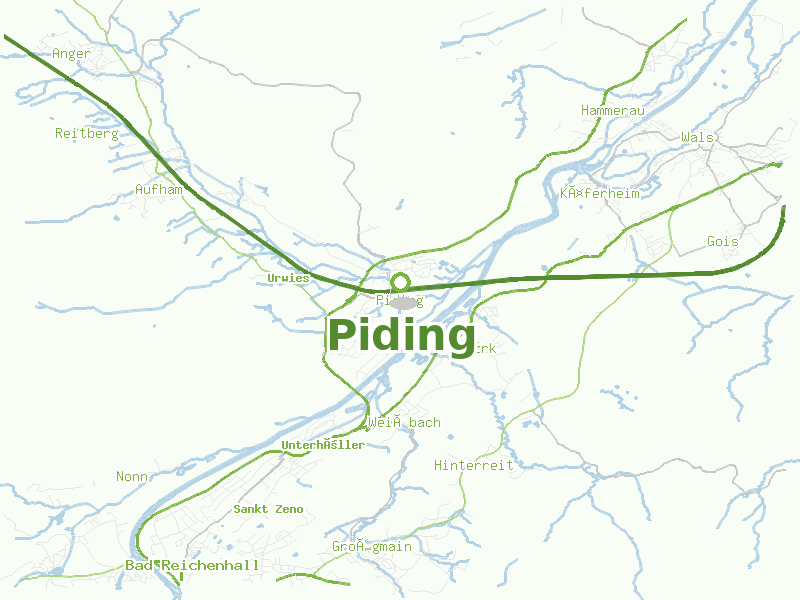 Karte von Piding