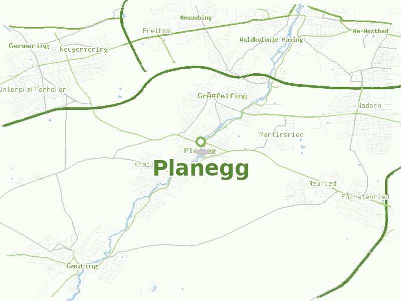 Karte von Planegg