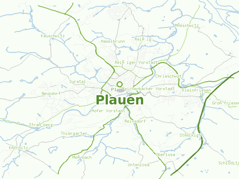 Karte von Plauen
