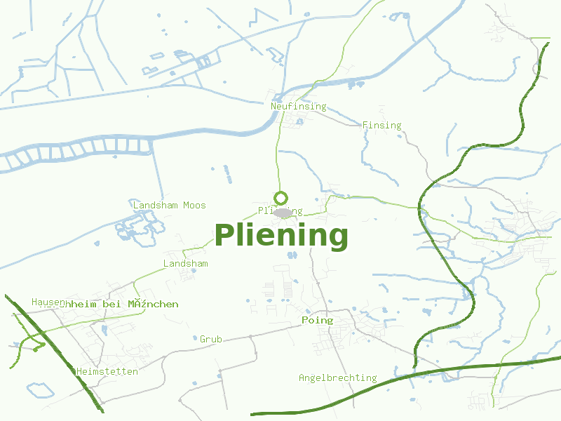 Karte von Pliening