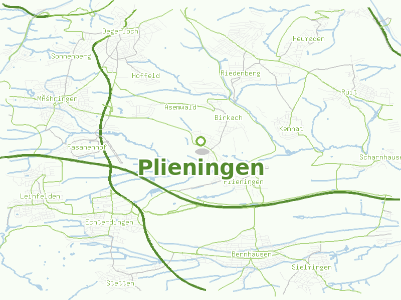 Karte von Plieningen