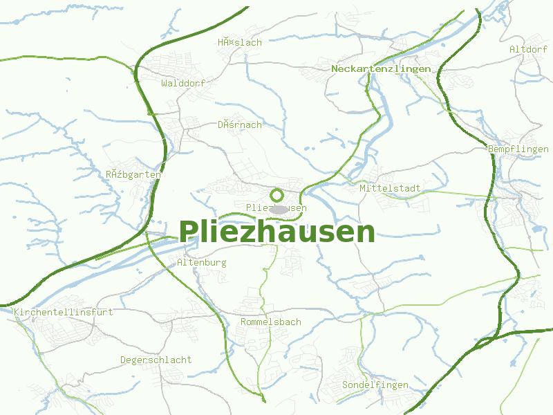 Karte von Pliezhausen