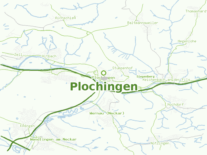 Karte von Plochingen