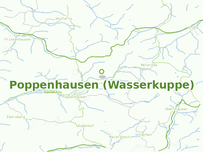 Karte von Poppenhausen (Wasserkuppe)
