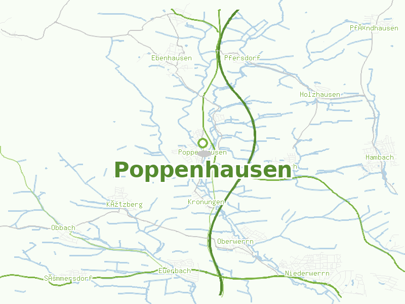 Karte von Poppenhausen