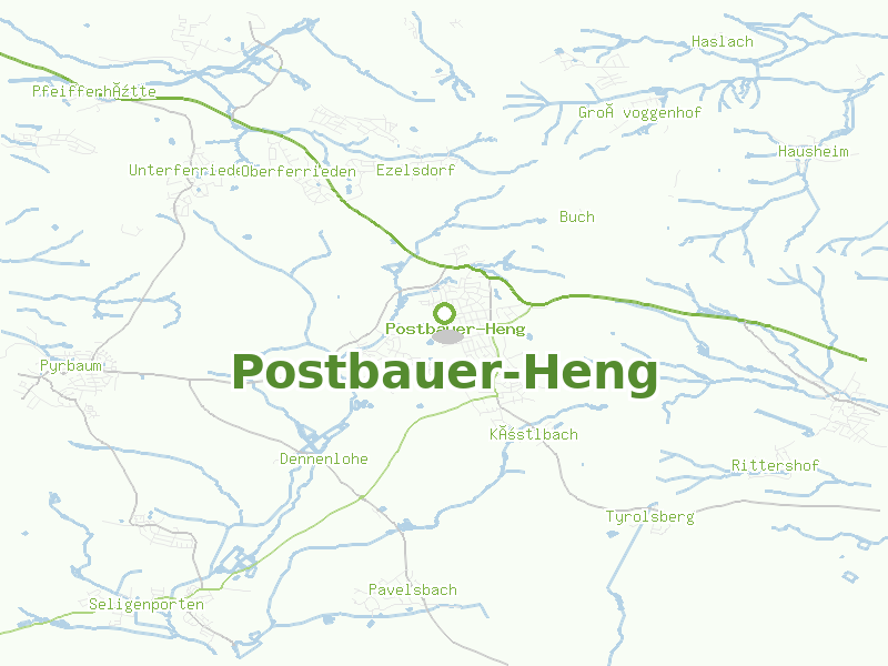 Karte von Postbauer-Heng