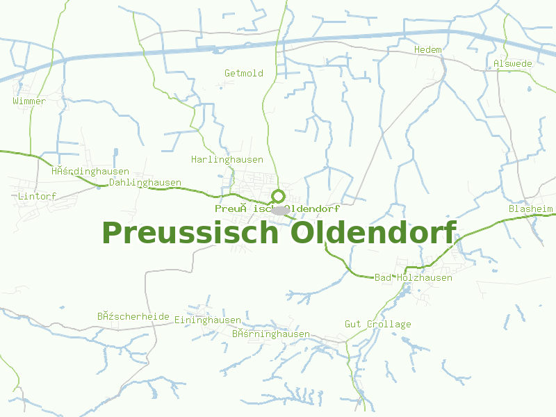 Karte von Preussisch Oldendorf