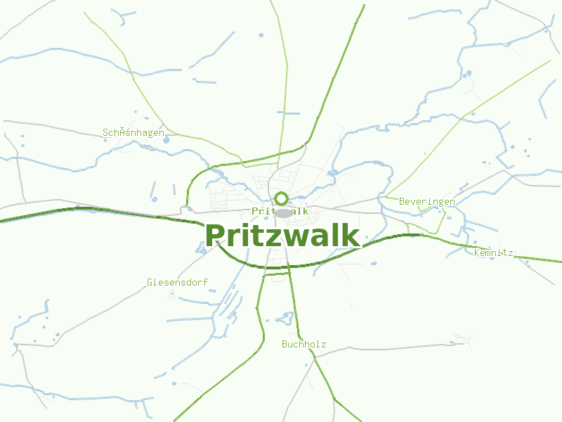 Karte von Pritzwalk