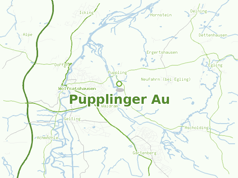 Karte von Pupplinger Au