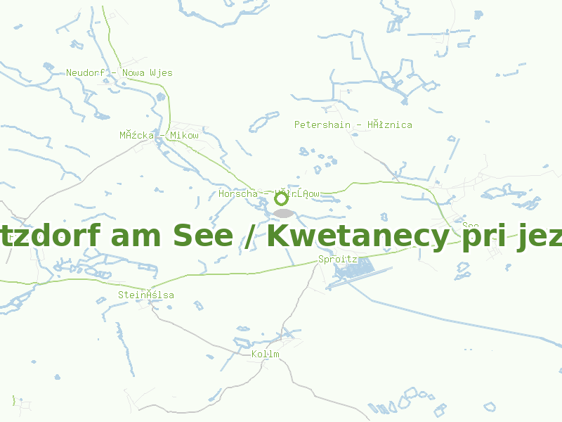 Karte von Quitzdorf am See / Kwetanecy pri jezoru